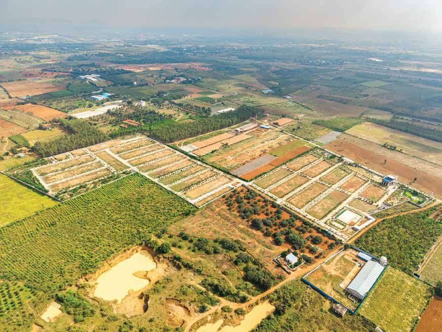 Aerial photograph of the project