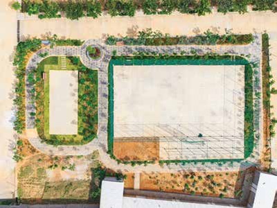Sports park, aerial photograph